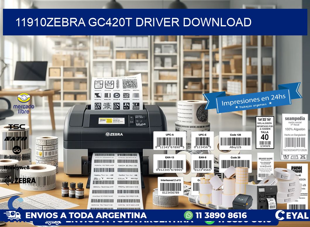 11910Zebra GC420t driver download