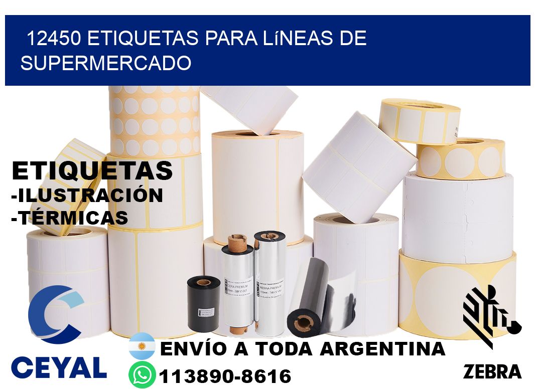 12450 Etiquetas para líneas de supermercado