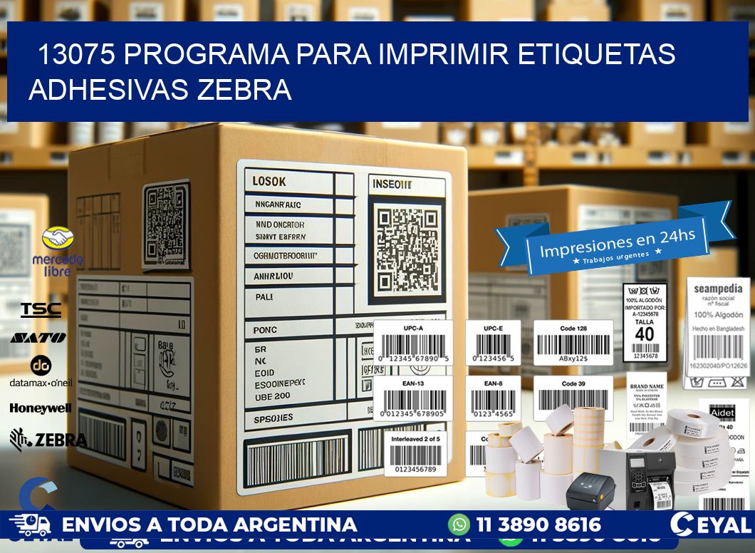 13075 Programa para imprimir etiquetas adhesivas zebra