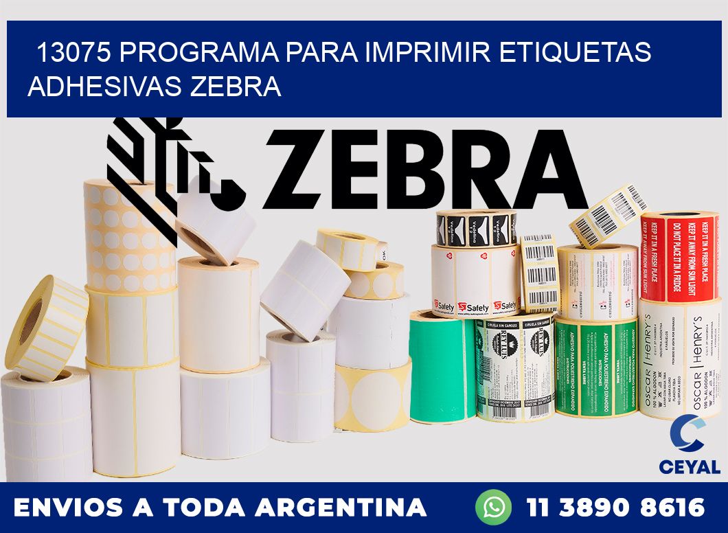 13075 Programa para imprimir etiquetas adhesivas zebra