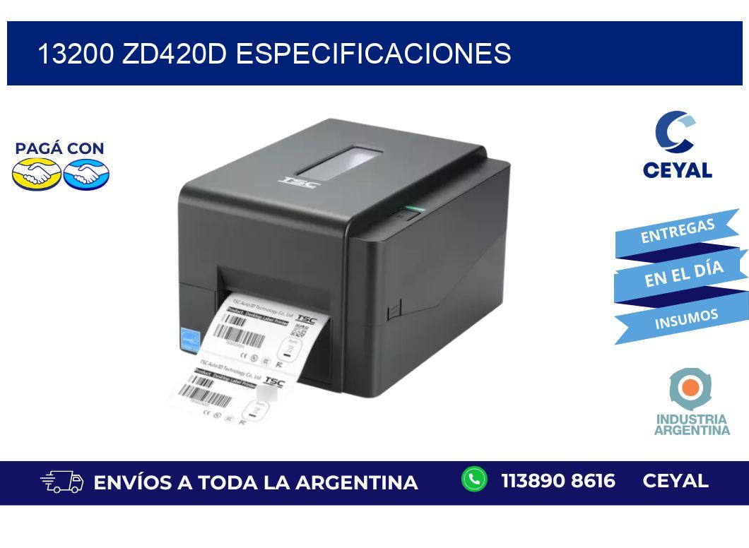 13200 ZD420d especificaciones