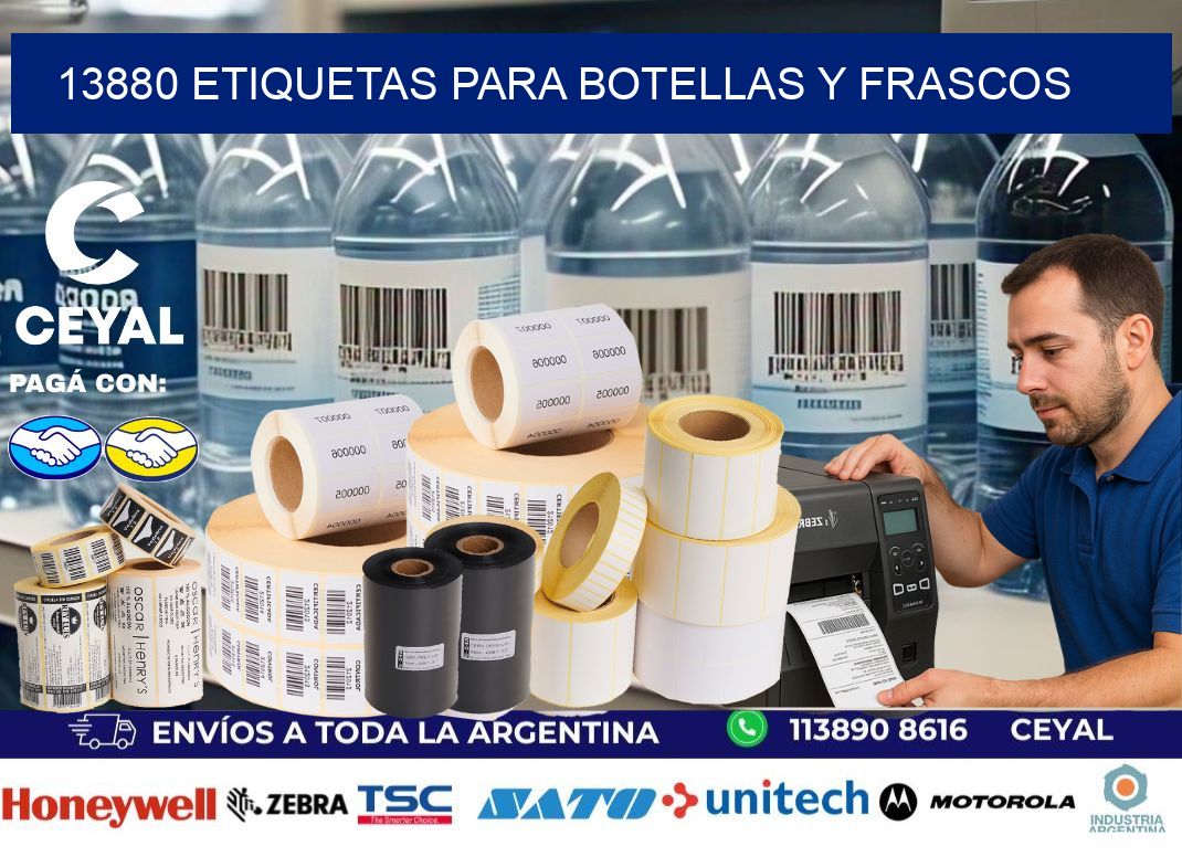 13880 Etiquetas para botellas y frascos