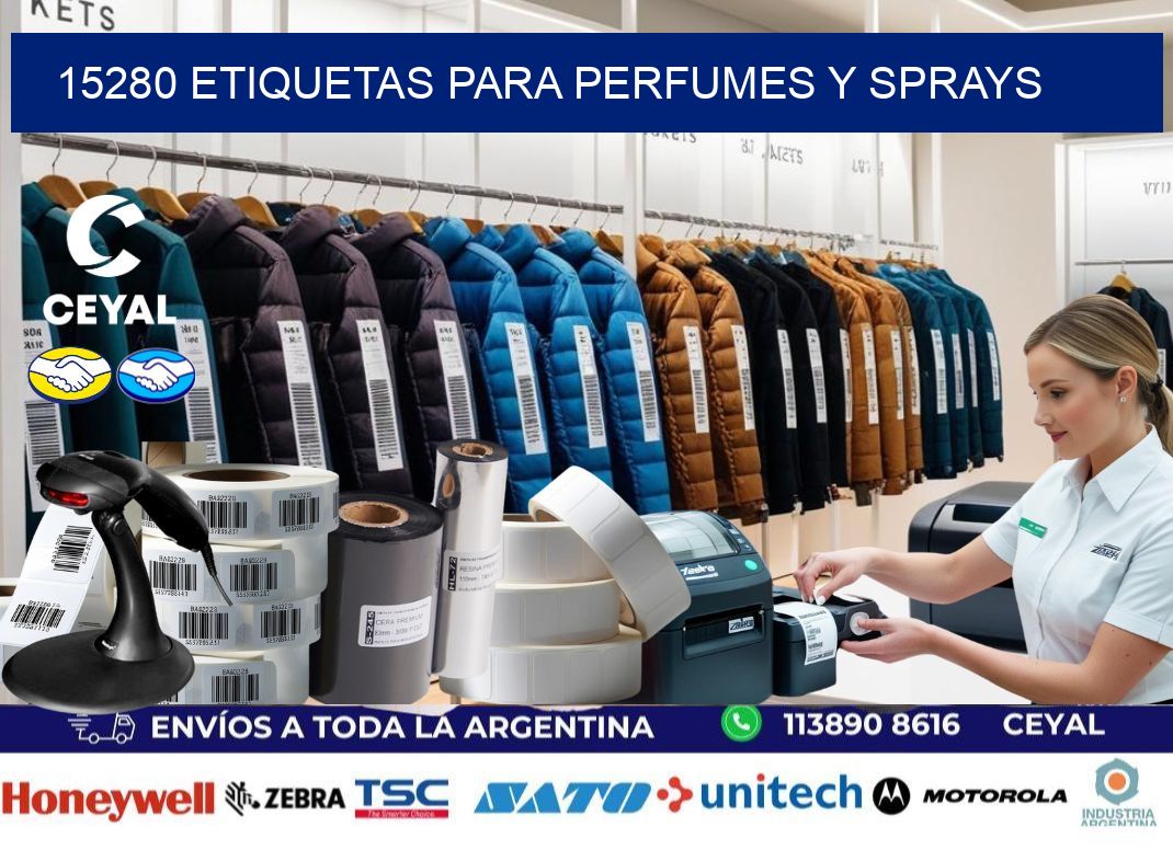 15280 Etiquetas para perfumes y sprays