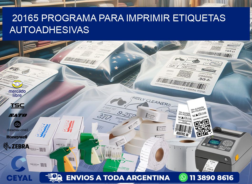 20165 Programa para imprimir etiquetas autoadhesivas