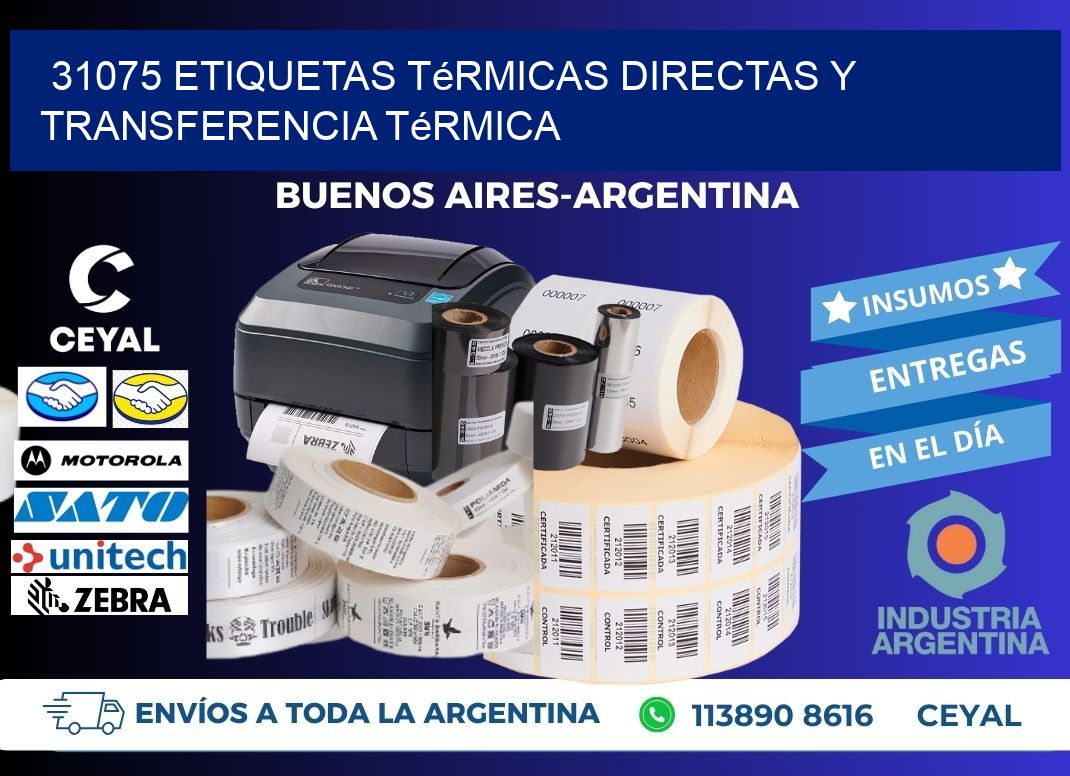 31075 etiquetas térmicas directas y transferencia térmica