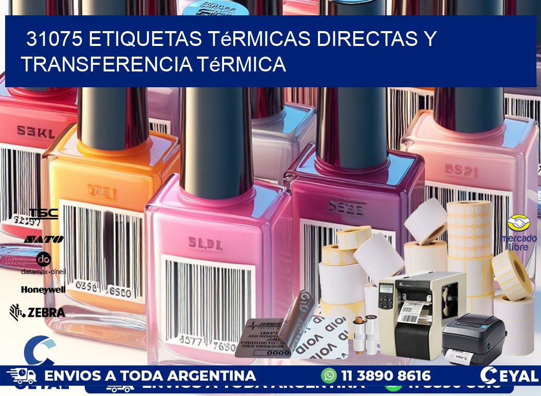 31075 etiquetas térmicas directas y transferencia térmica