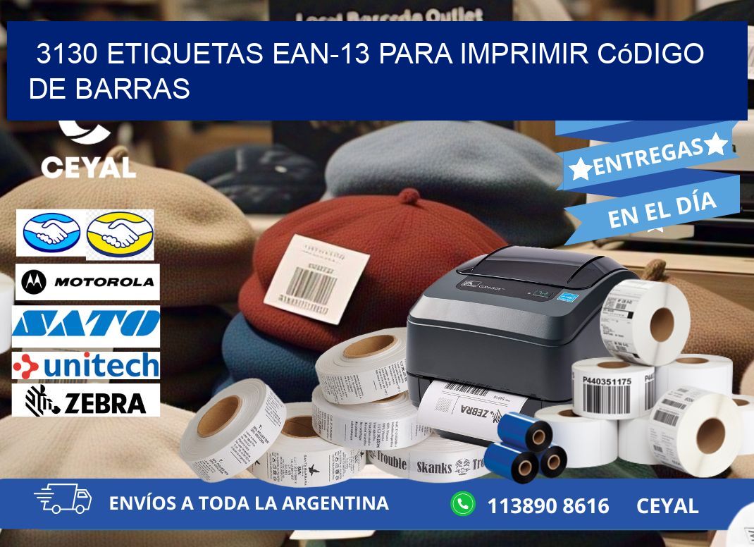 3130 etiquetas ean-13 para imprimir código de barras
