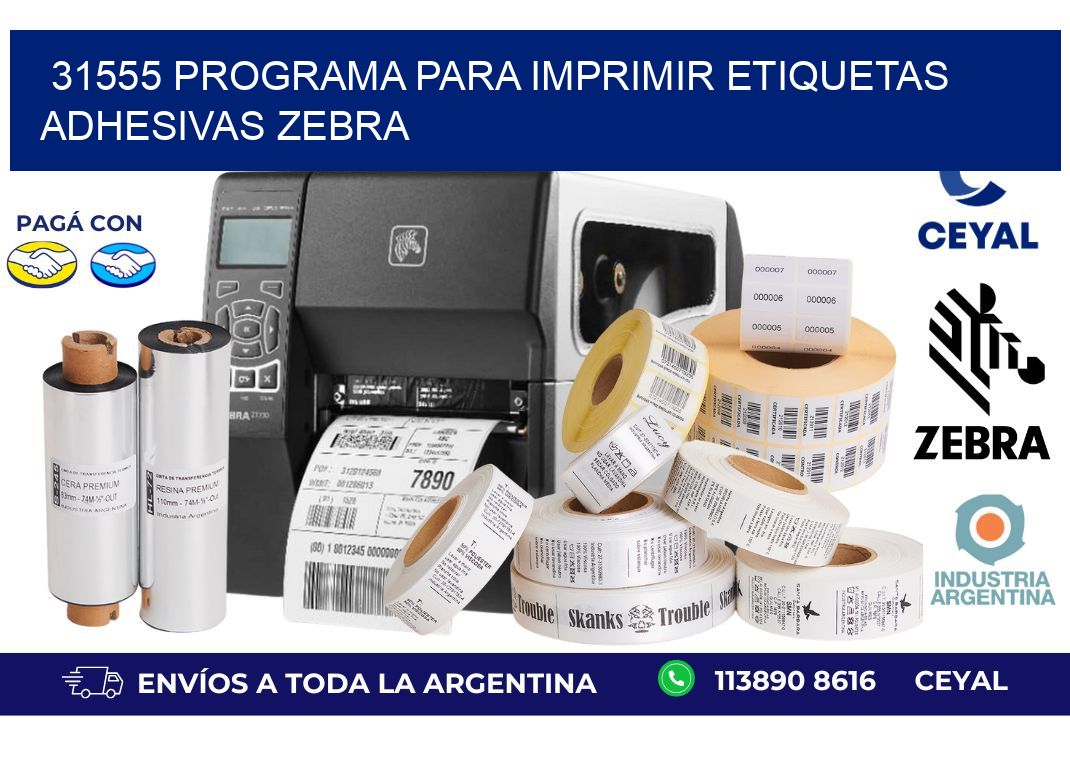 31555 Programa para imprimir etiquetas adhesivas zebra