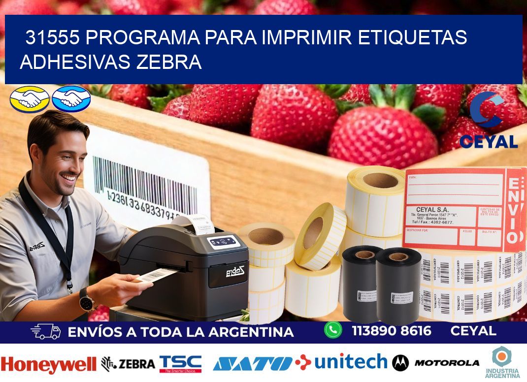 31555 Programa para imprimir etiquetas adhesivas zebra