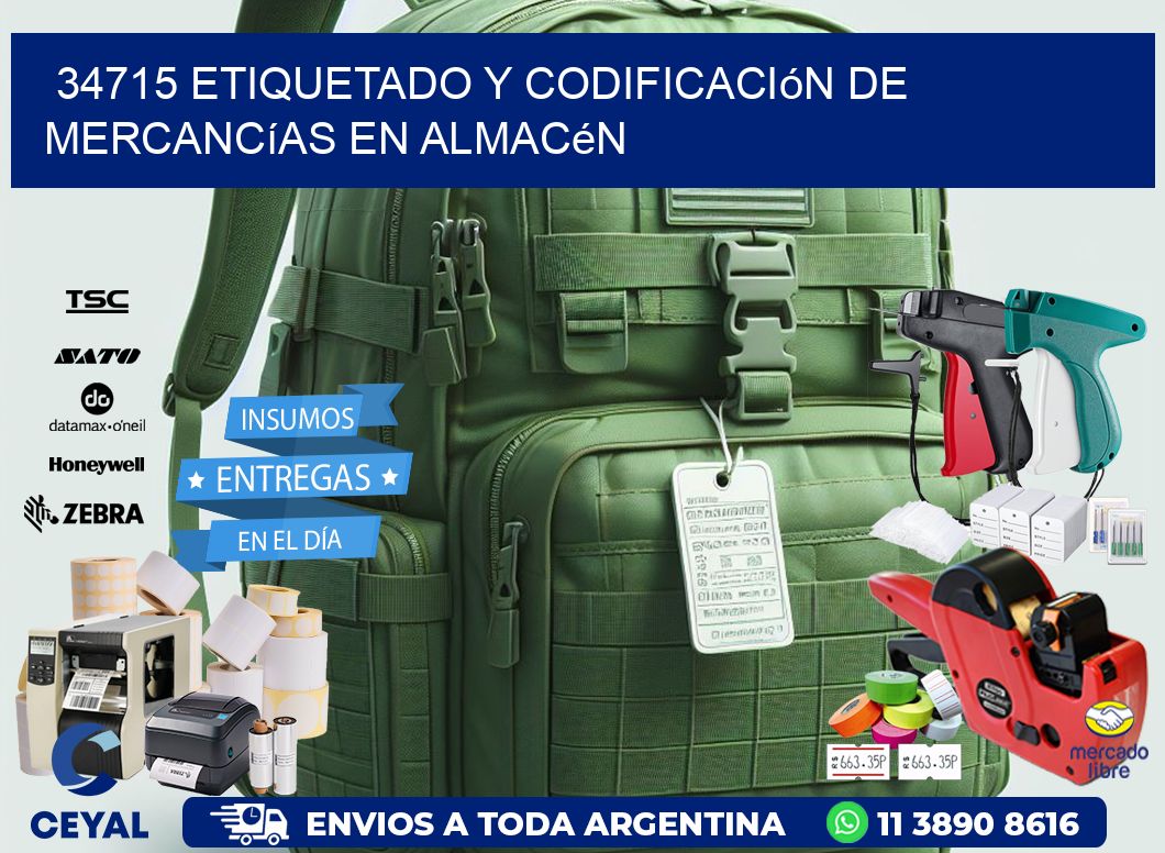 34715 Etiquetado y codificación de mercancías en almacén