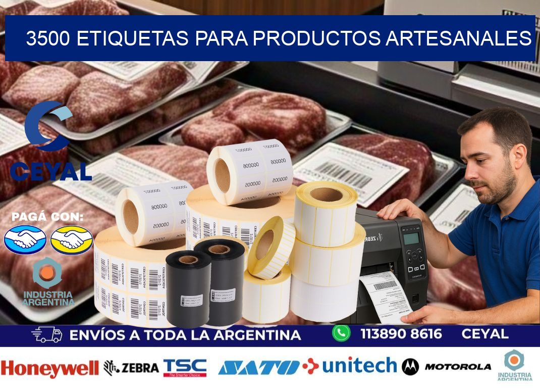 3500 Etiquetas para productos artesanales
