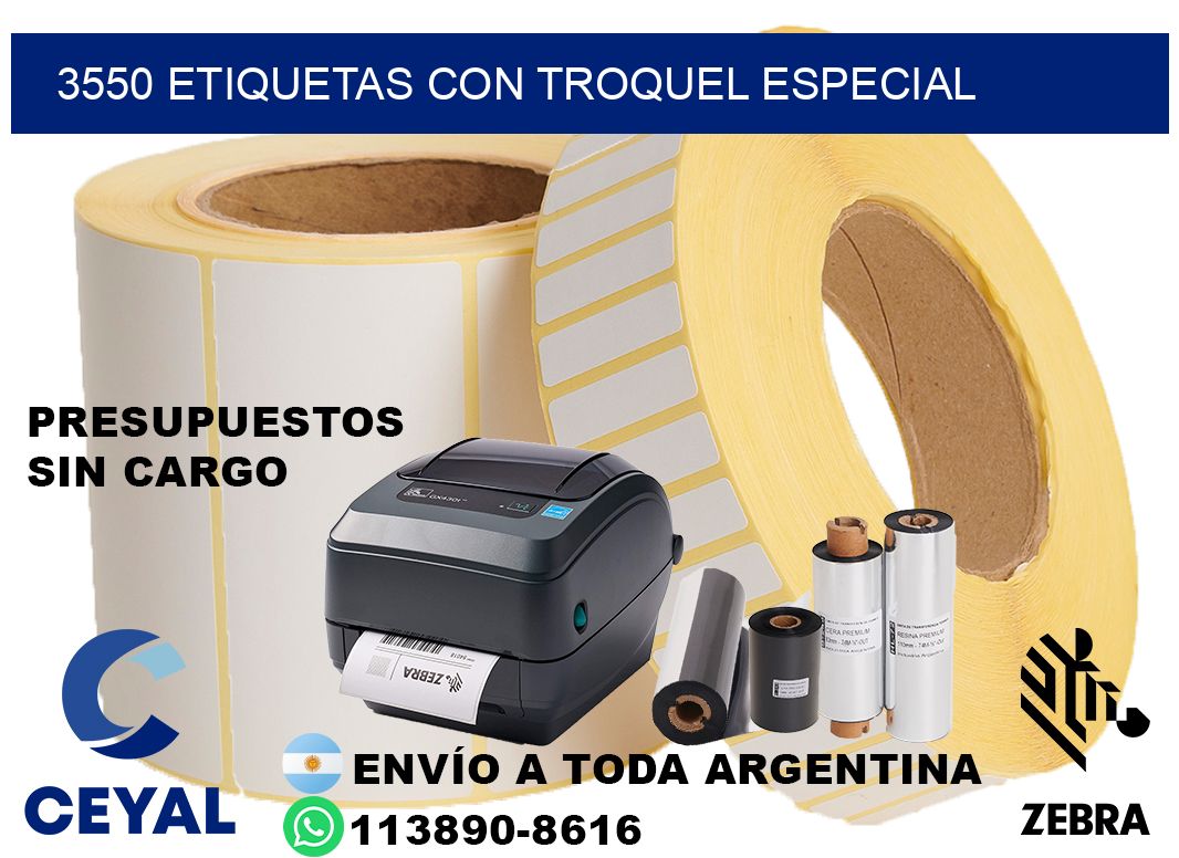 3550 Etiquetas con troquel especial