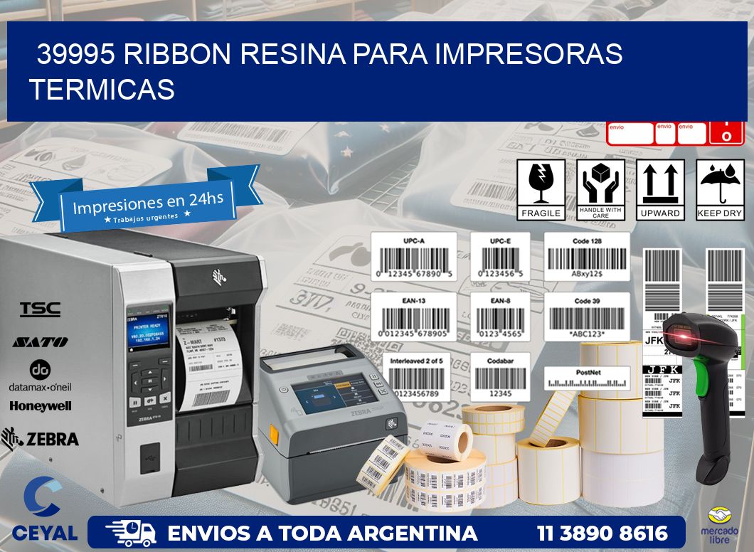 39995 ribbon resina para impresoras termicas