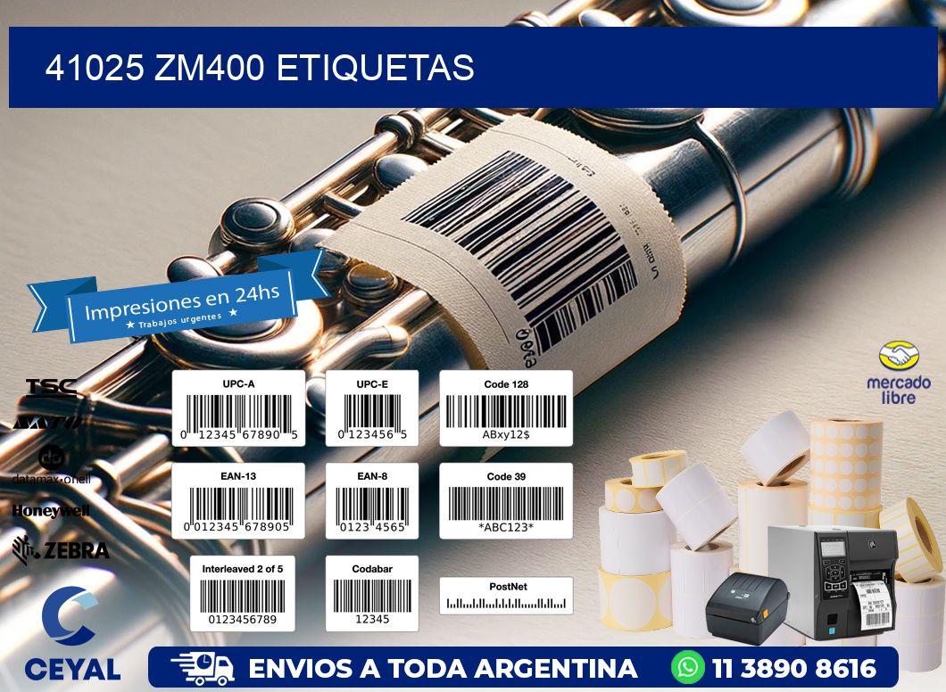 41025 ZM400 etiquetas