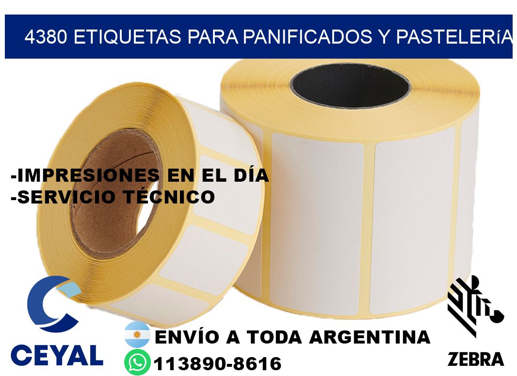 4380 Etiquetas para panificados y pastelería