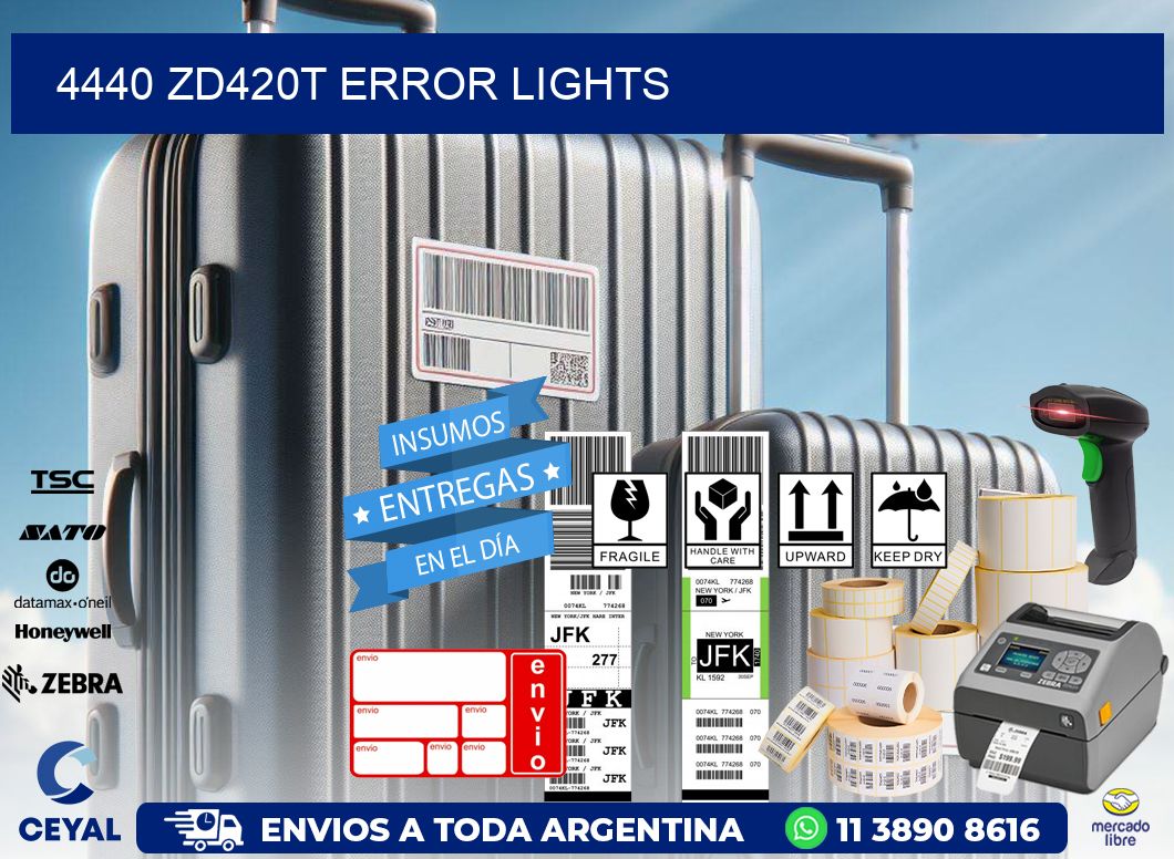 4440 ZD420t error lights