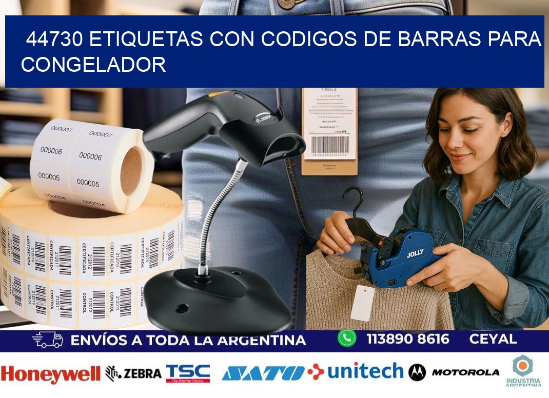 44730 Etiquetas con codigos de barras para congelador