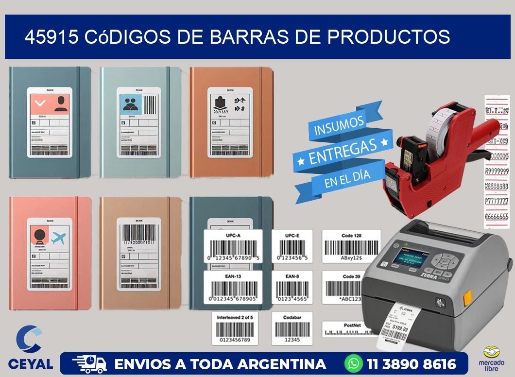 45915 Códigos de barras de productos