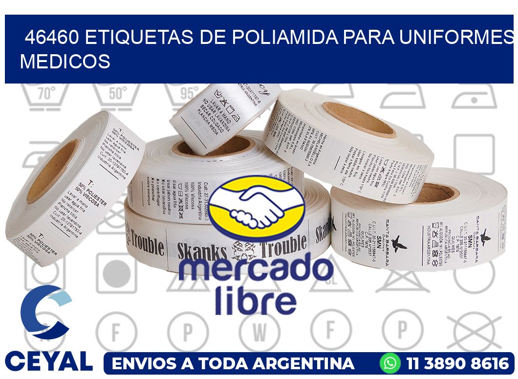 46460 Etiquetas de poliamida para uniformes medicos