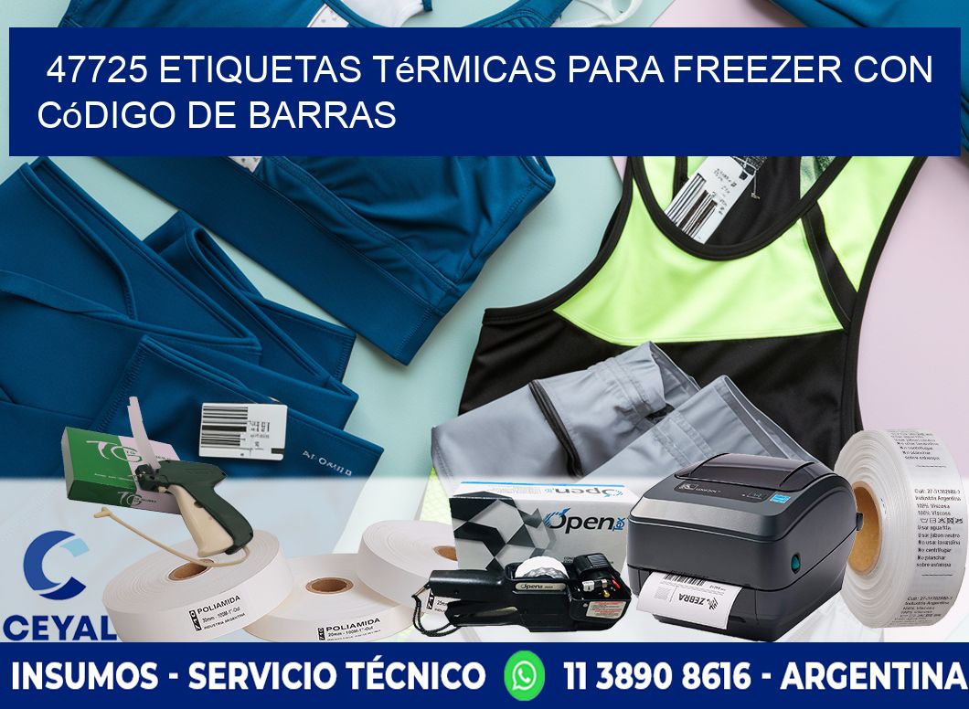 47725 etiquetas térmicas para freezer con código de barras