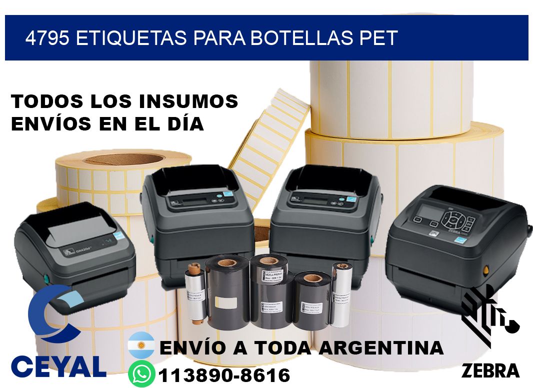 4795 Etiquetas para botellas PET