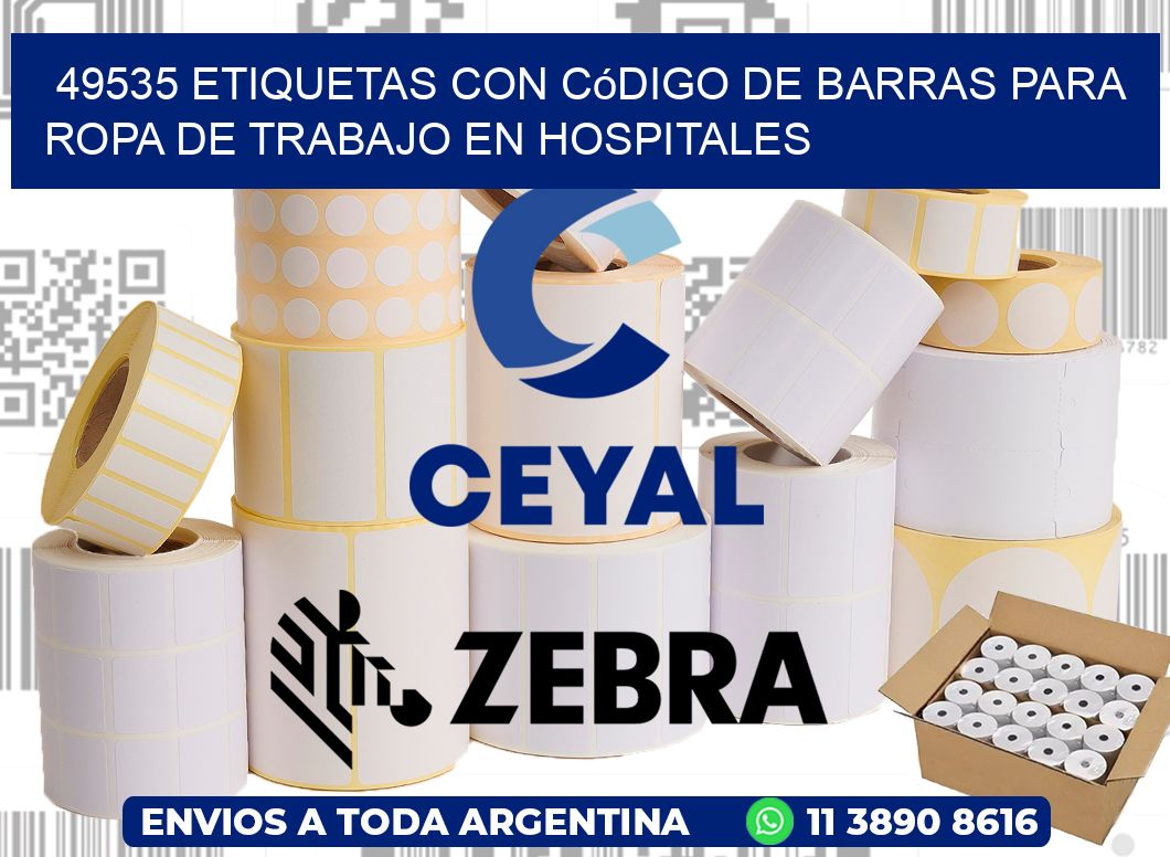 49535 Etiquetas con código de barras para ropa de trabajo en hospitales