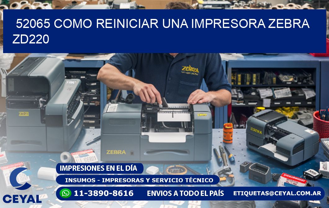 52065 Como reiniciar una impresora Zebra  ZD220