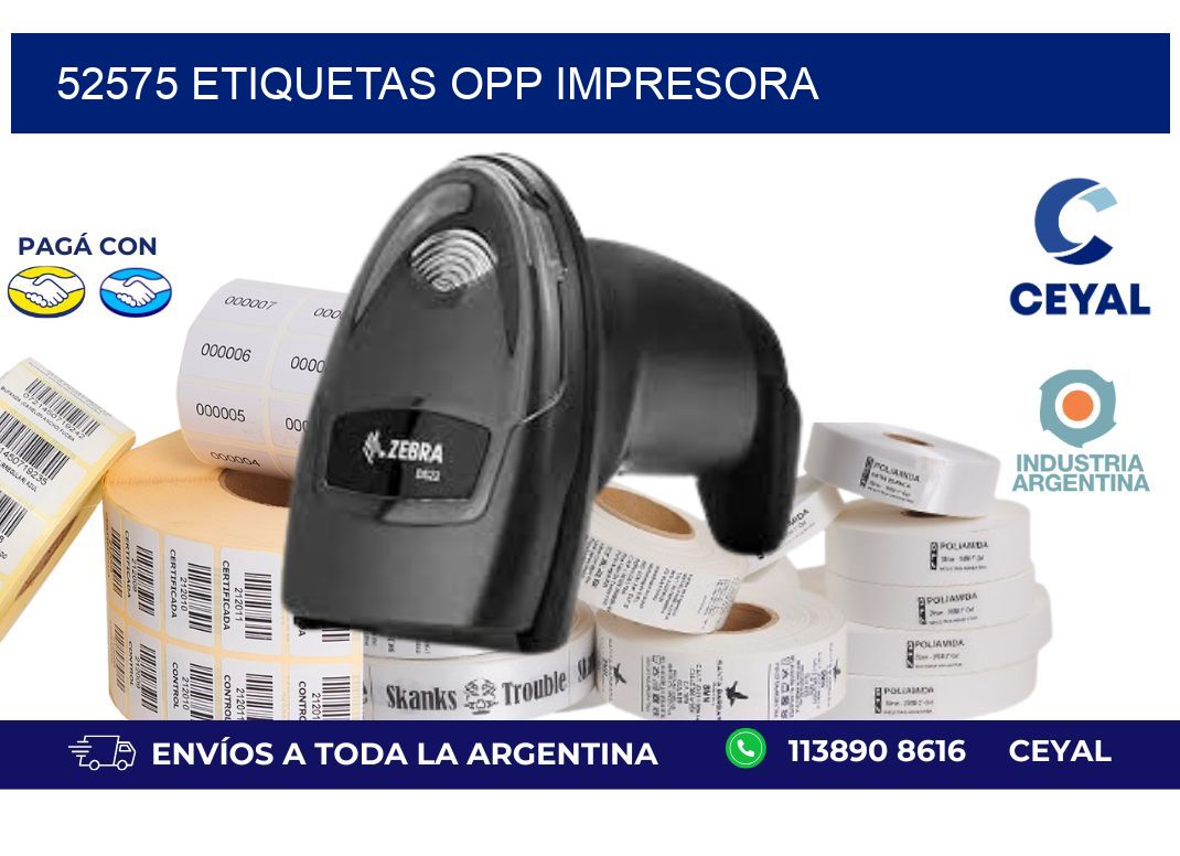 52575 etiquetas opp impresora
