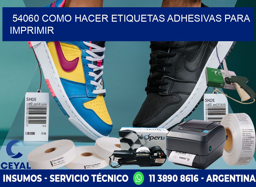 54060 Como hacer etiquetas adhesivas para imprimir