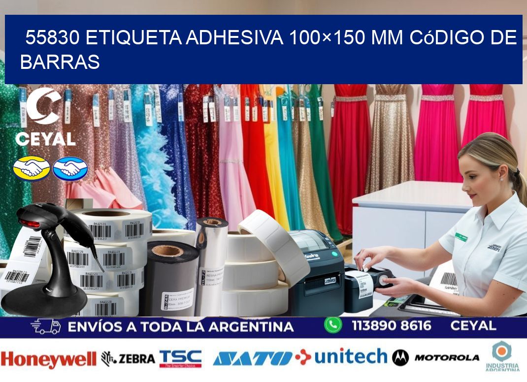 55830 etiqueta adhesiva 100×150 mm código de barras