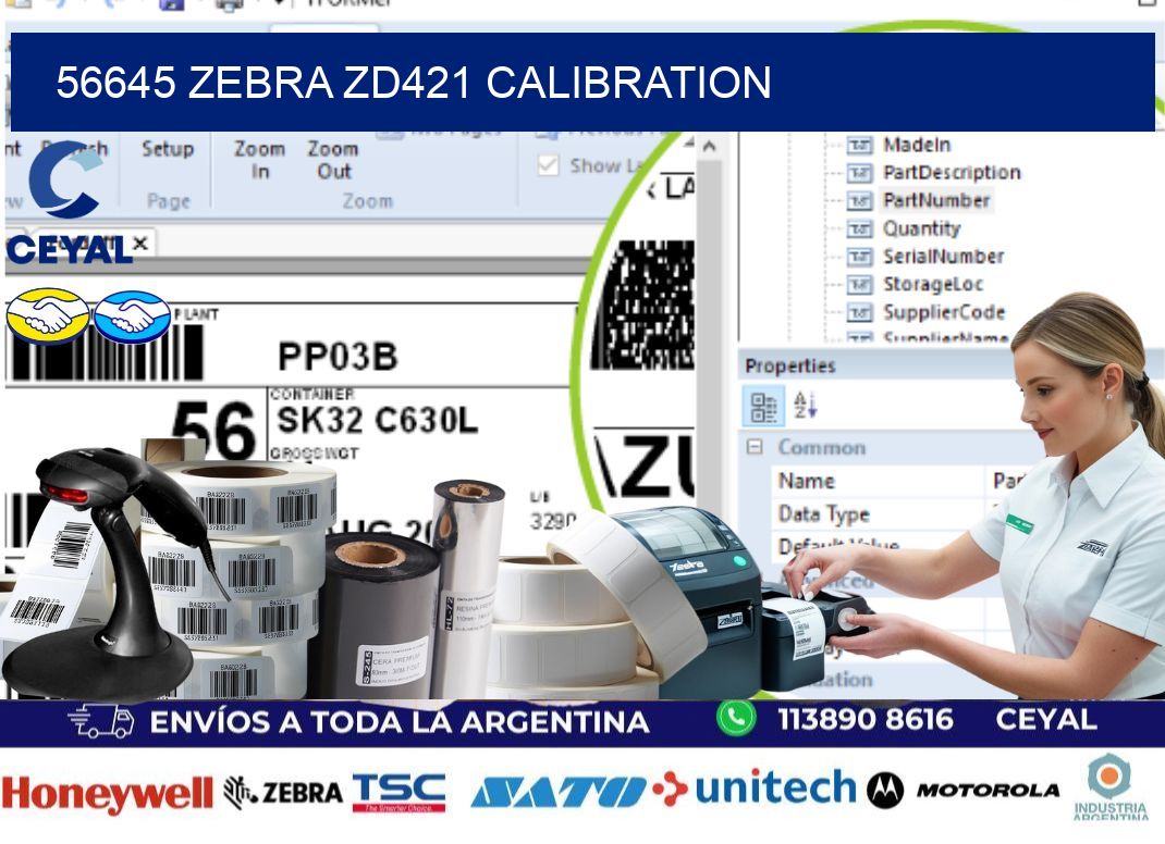 56645 Zebra ZD421 Calibration