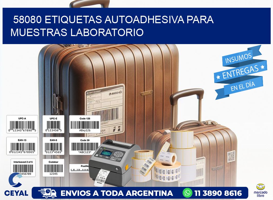 58080 etiquetas autoadhesiva para muestras laboratorio