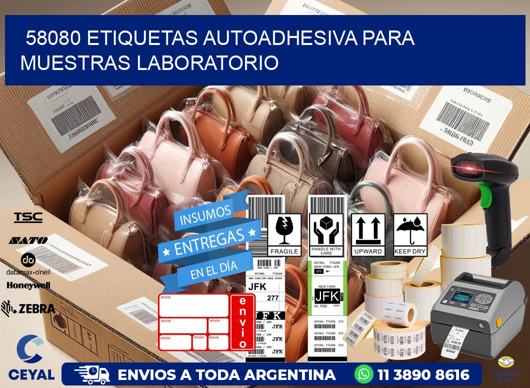 58080 etiquetas autoadhesiva para muestras laboratorio