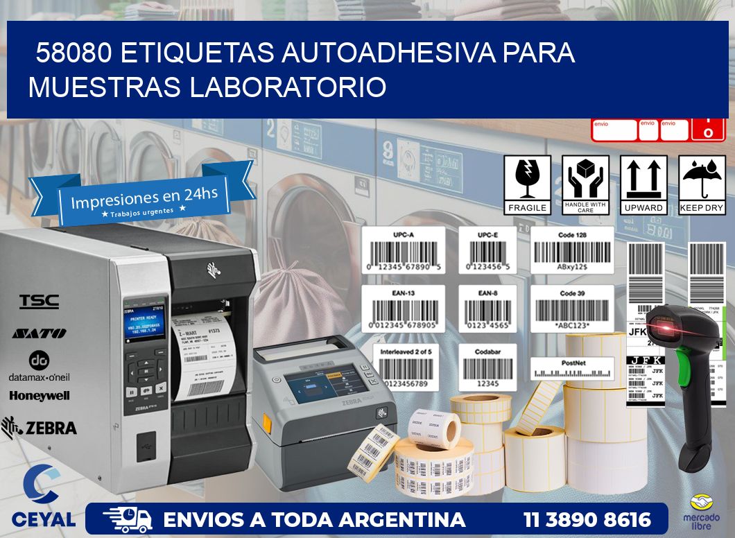 58080 etiquetas autoadhesiva para muestras laboratorio