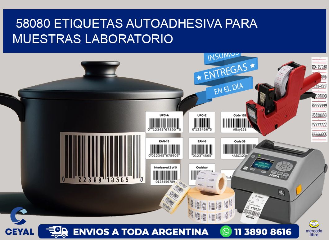 58080 etiquetas autoadhesiva para muestras laboratorio