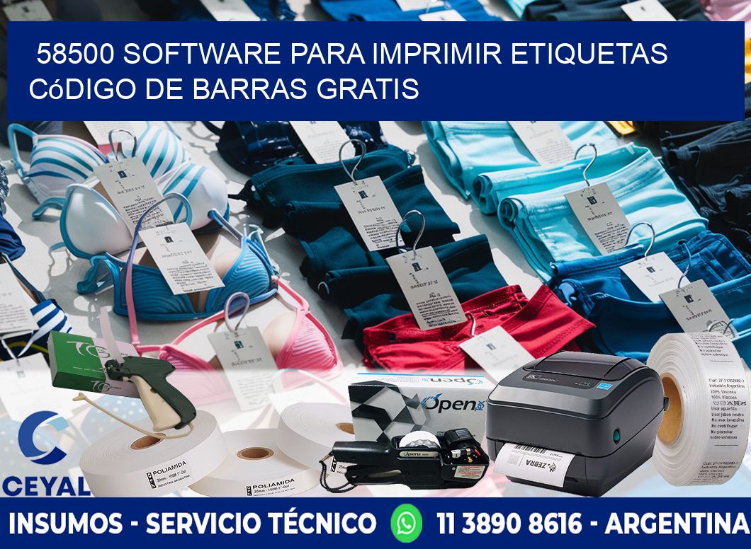 58500 Software para imprimir etiquetas código de barras gratis