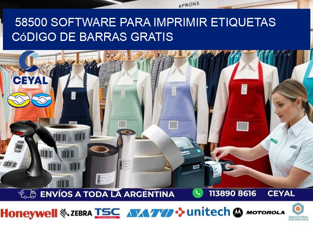 58500 Software para imprimir etiquetas código de barras gratis