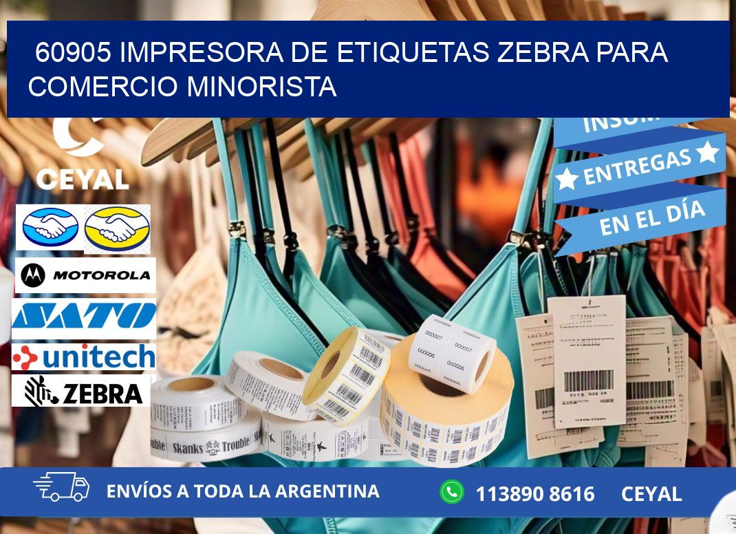 60905 impresora de etiquetas zebra para comercio minorista