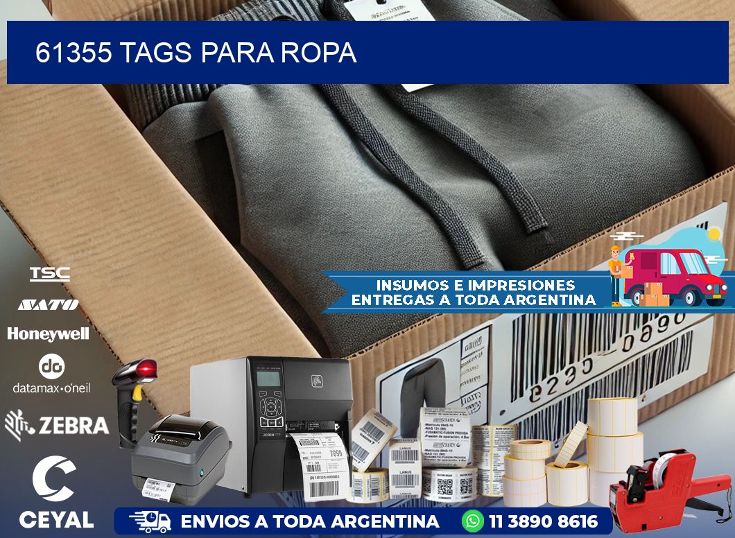 61355 Tags para ropa