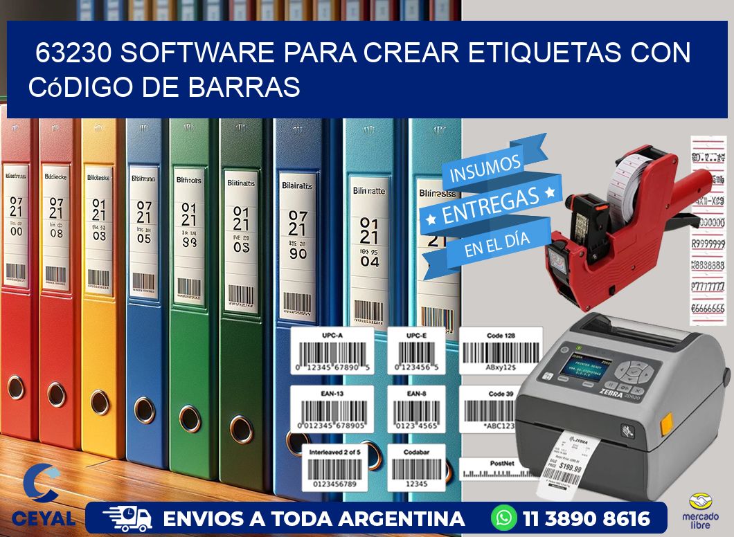 63230 Software para crear etiquetas con código de barras