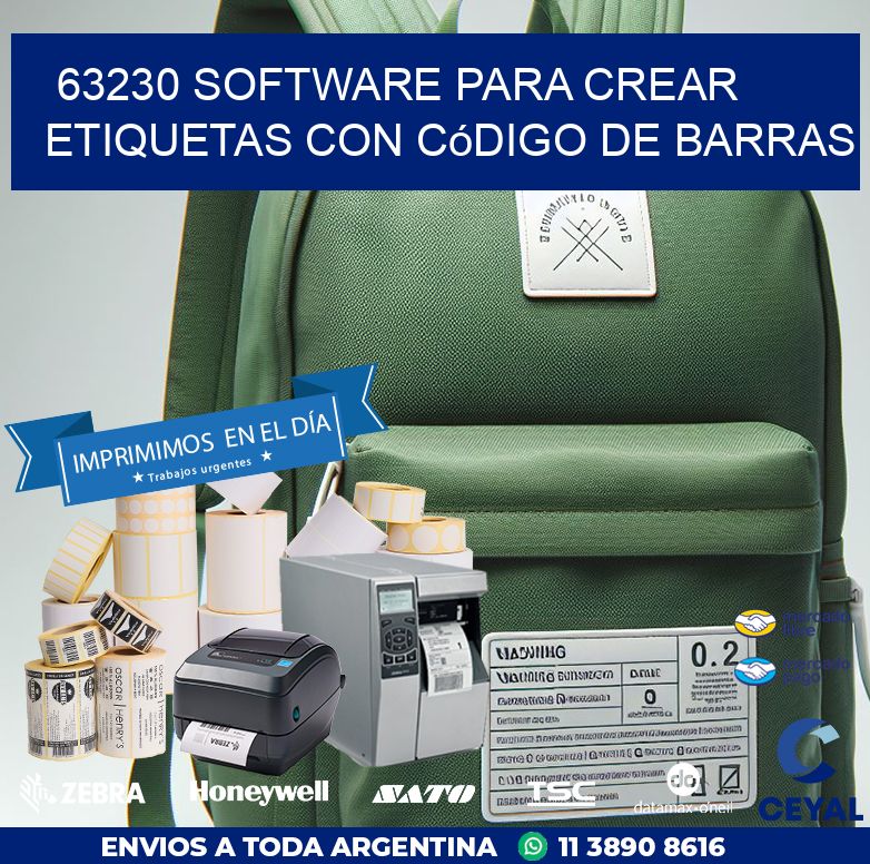 63230 Software para crear etiquetas con código de barras