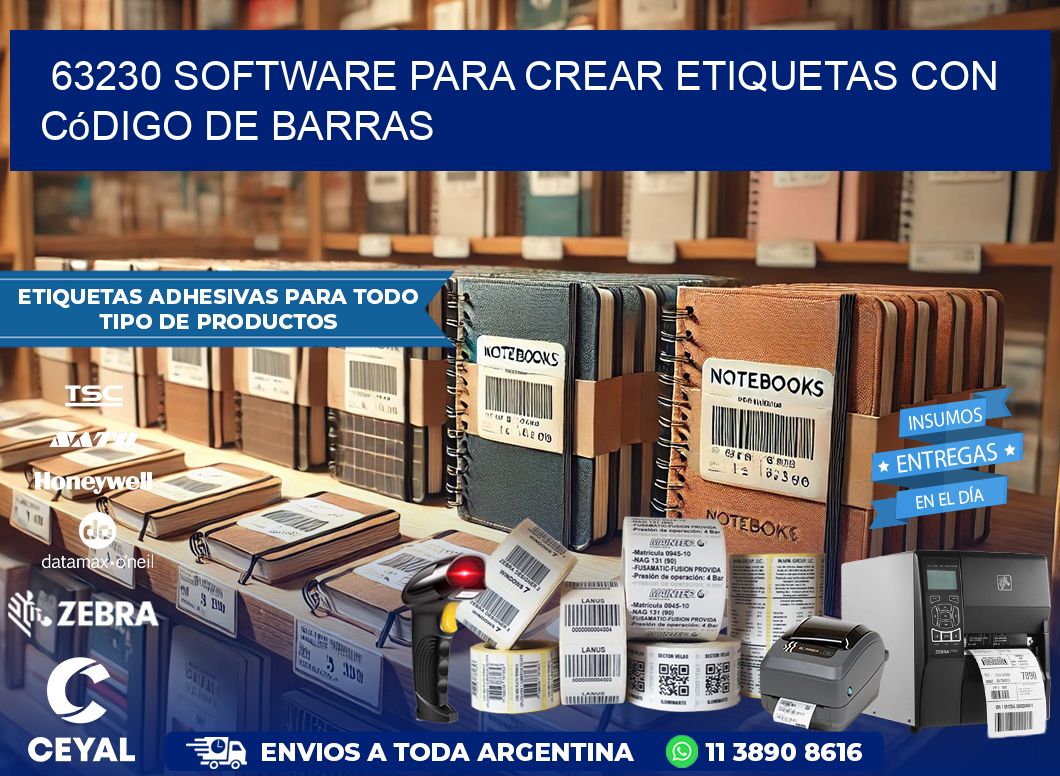 63230 Software para crear etiquetas con código de barras