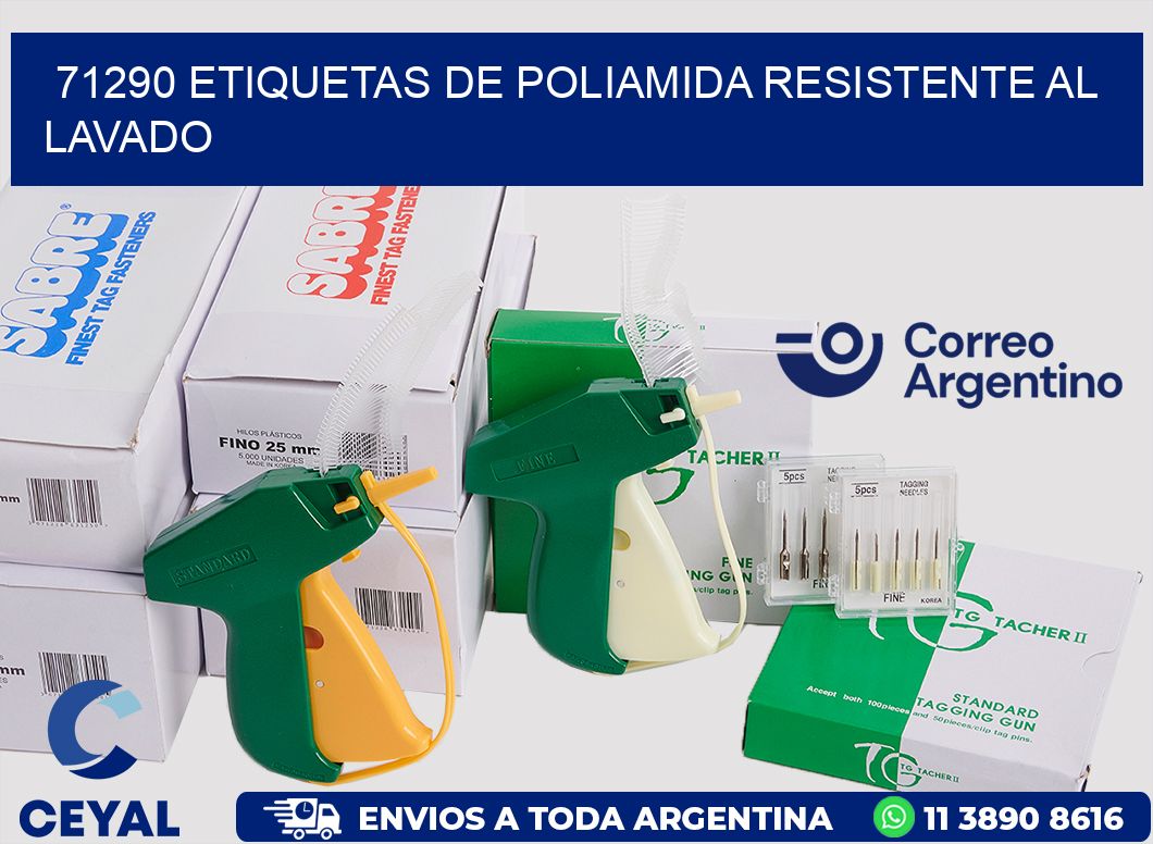71290 Etiquetas de poliamida resistente al lavado