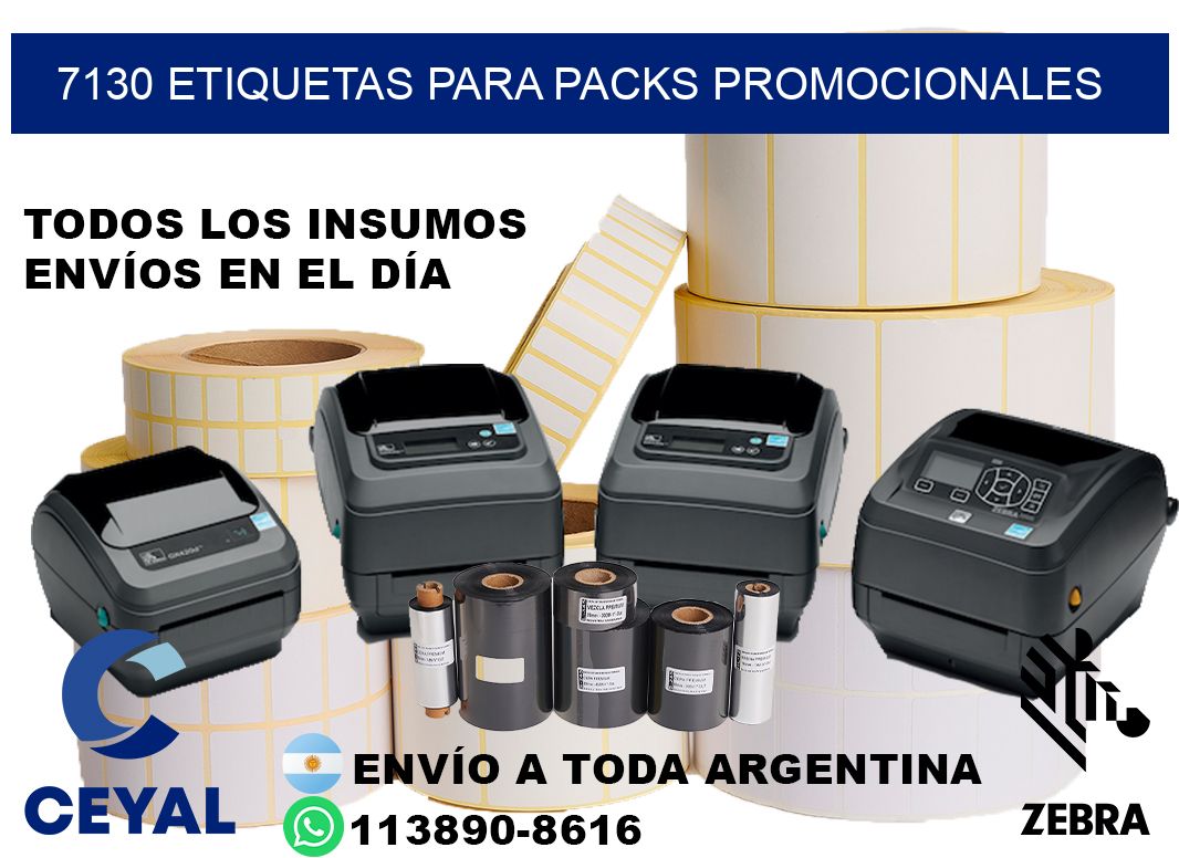 7130 Etiquetas para packs promocionales