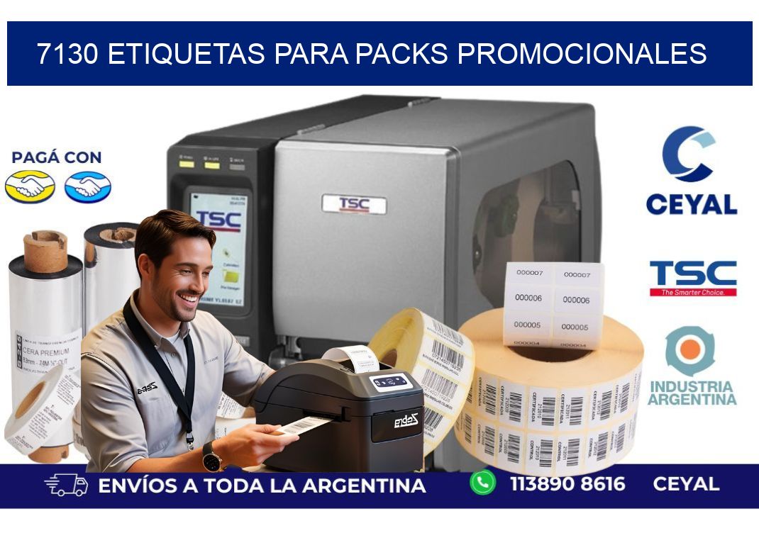 7130 Etiquetas para packs promocionales