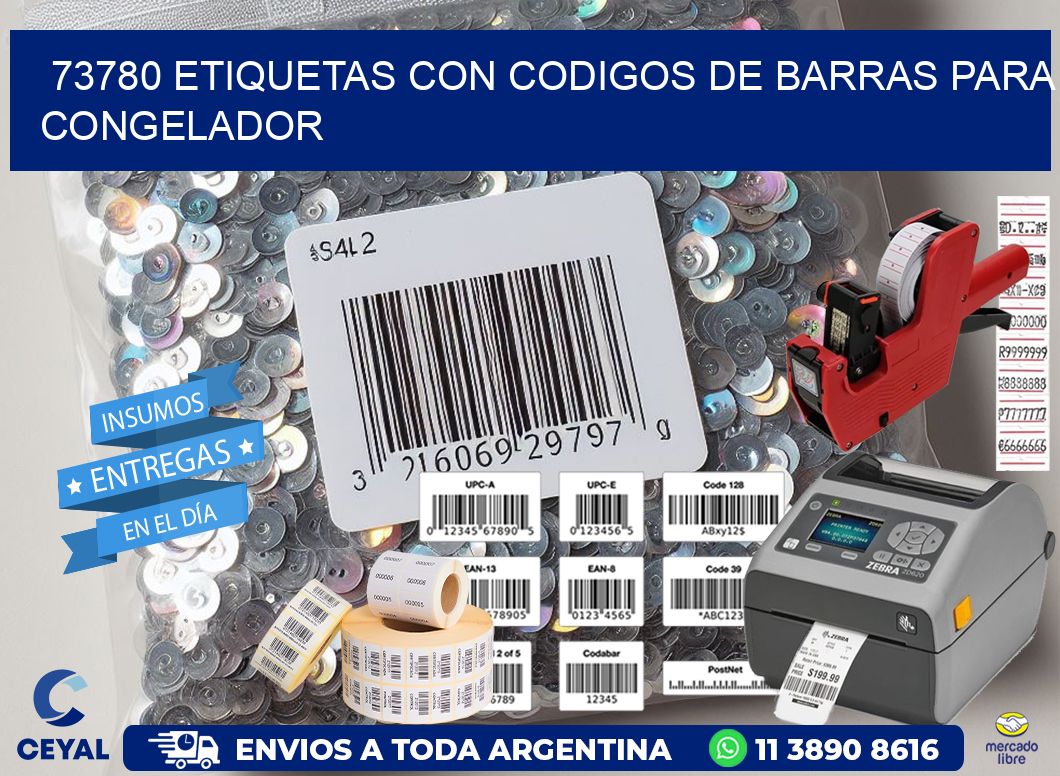 73780 Etiquetas con codigos de barras para congelador