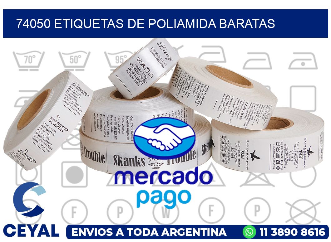 74050 etiquetas de poliamida baratas