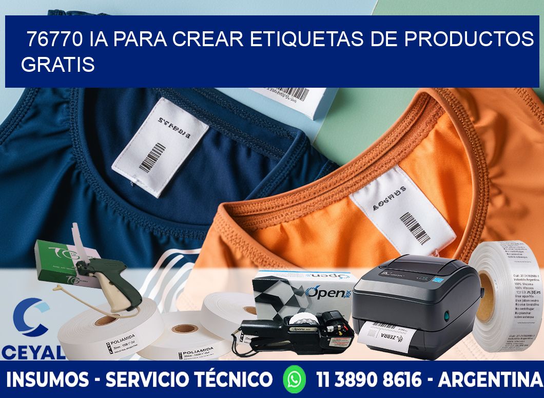 76770 IA para crear etiquetas de productos gratis