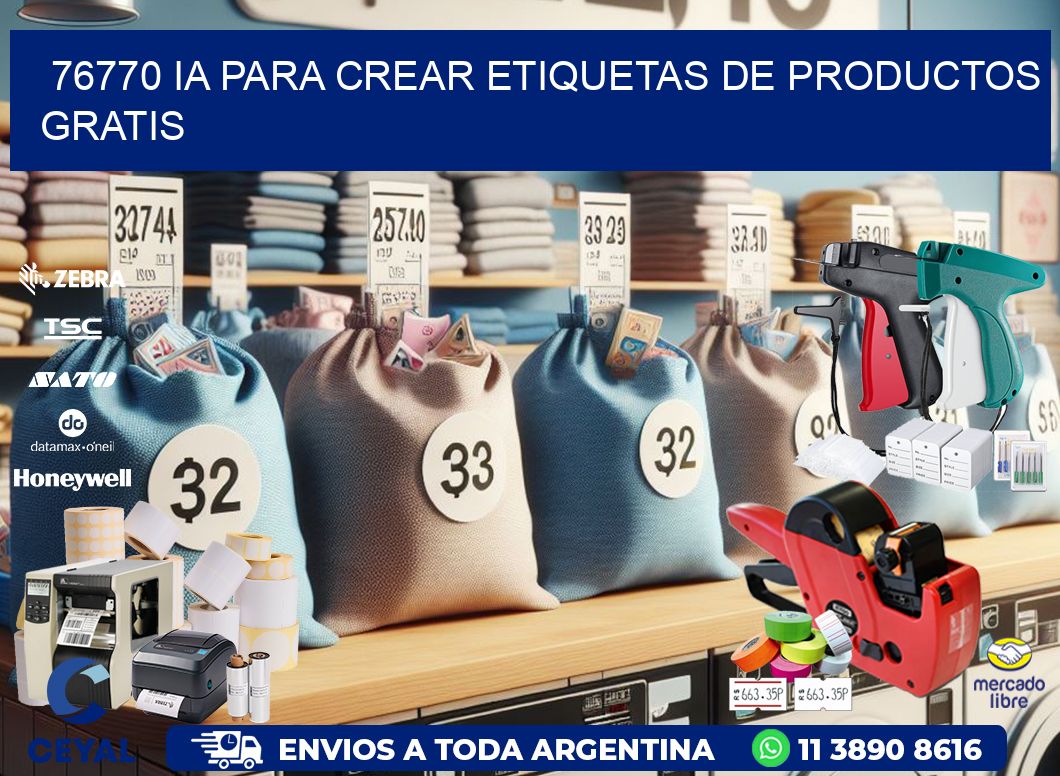 76770 IA para crear etiquetas de productos gratis