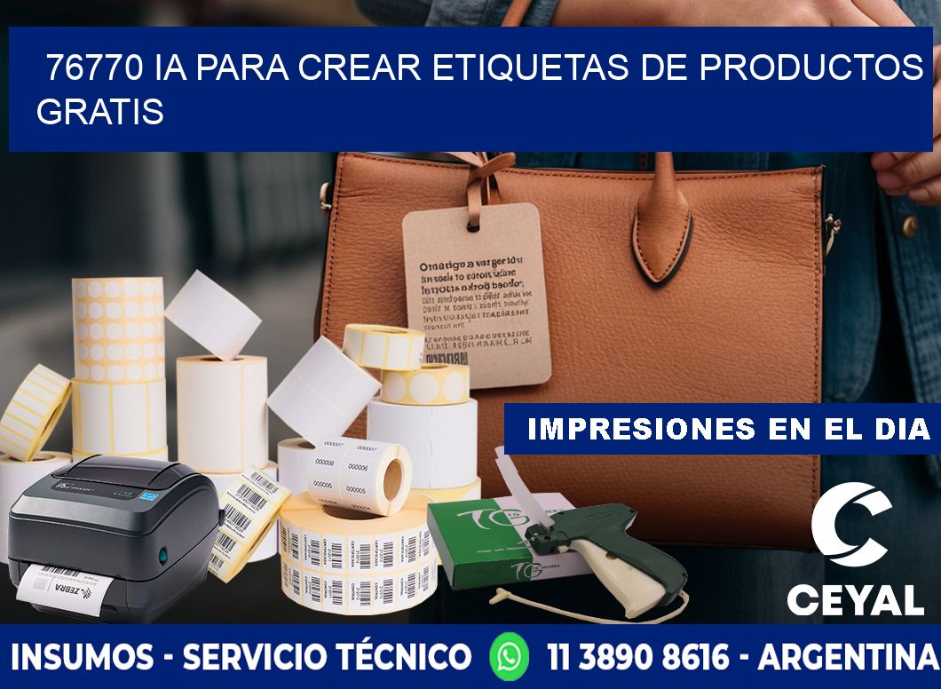 76770 IA para crear etiquetas de productos gratis